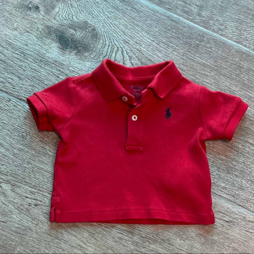 Ralph Lauren red baby Polo 3m EUC